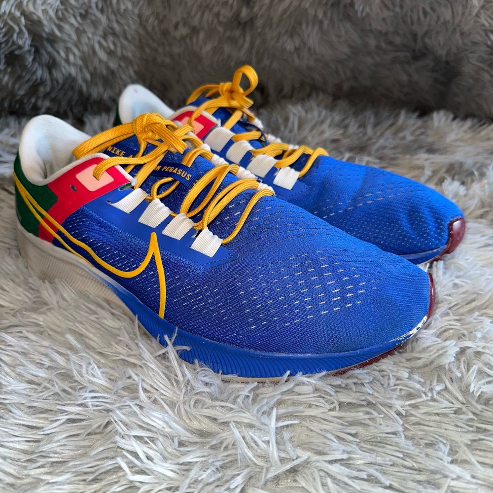 Nike Air Zoom Pegasus 38 Sneakers Men's 12 Multicolor Running do7763-400 Flaws *